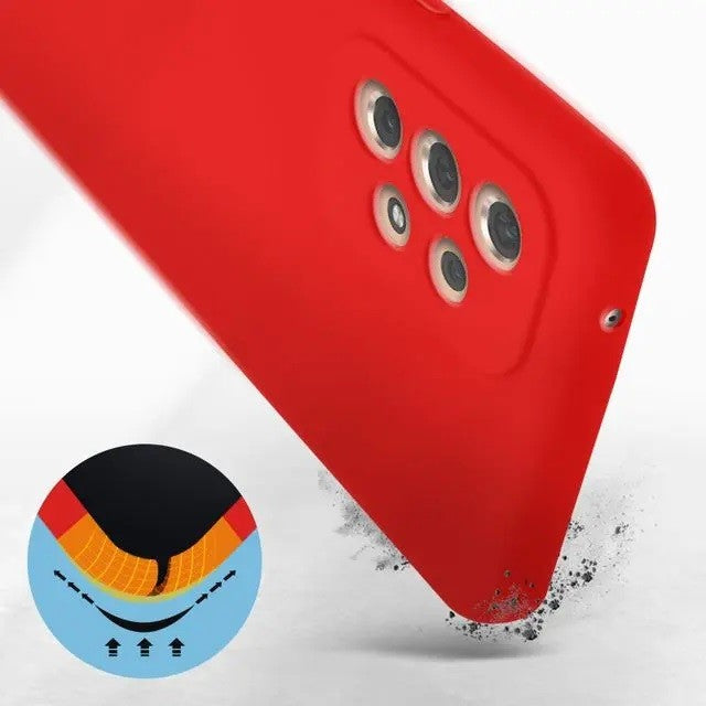 Husa protectie Flippy pentru Samsung A53 5G Liquid Silicone Rosu-7