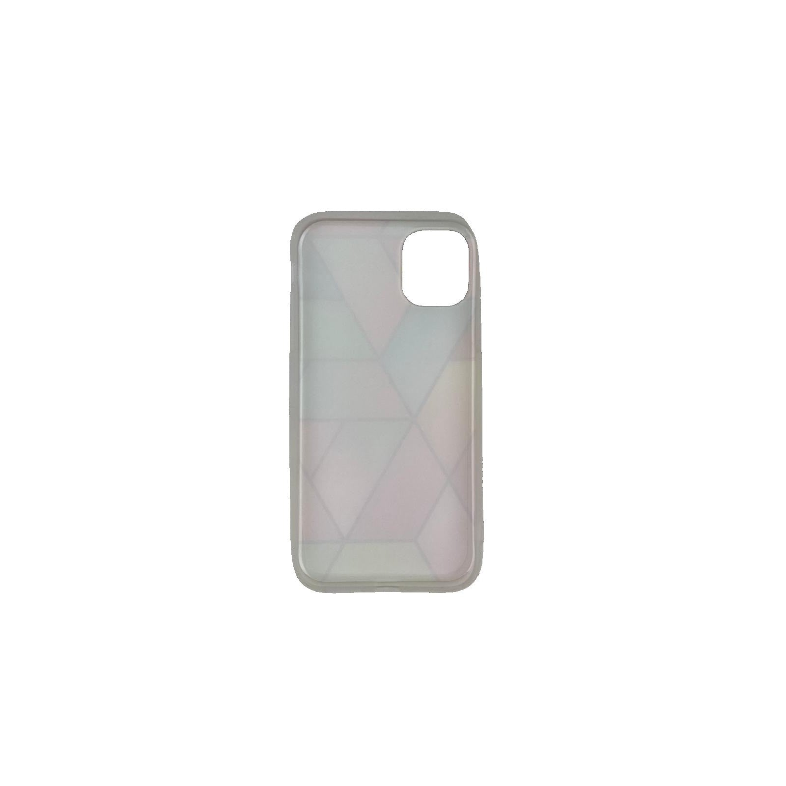 Husa protectie pentru Apple iPhone 11 Soft IMD TPU Marble Geometric Roz-1