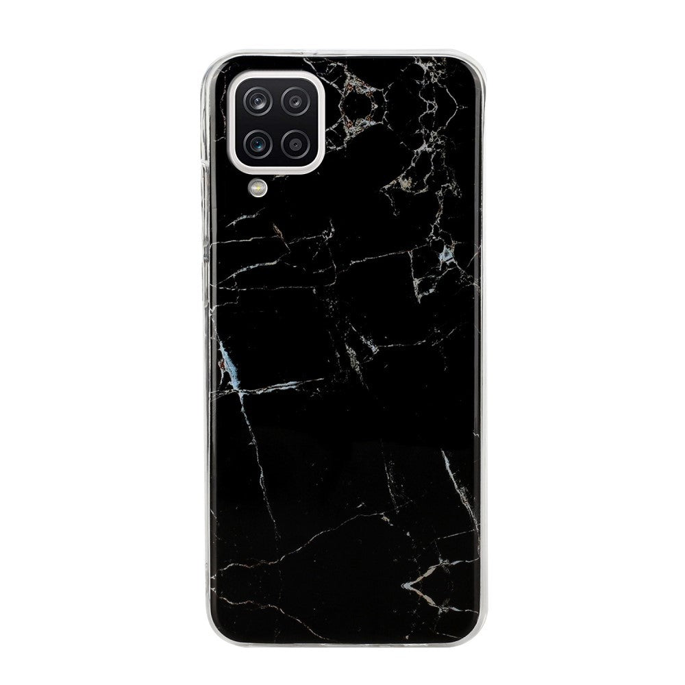Husa protectie pentru Apple iPhone XR Soft IMD TPU Marble Negru cu Suport inclus-3