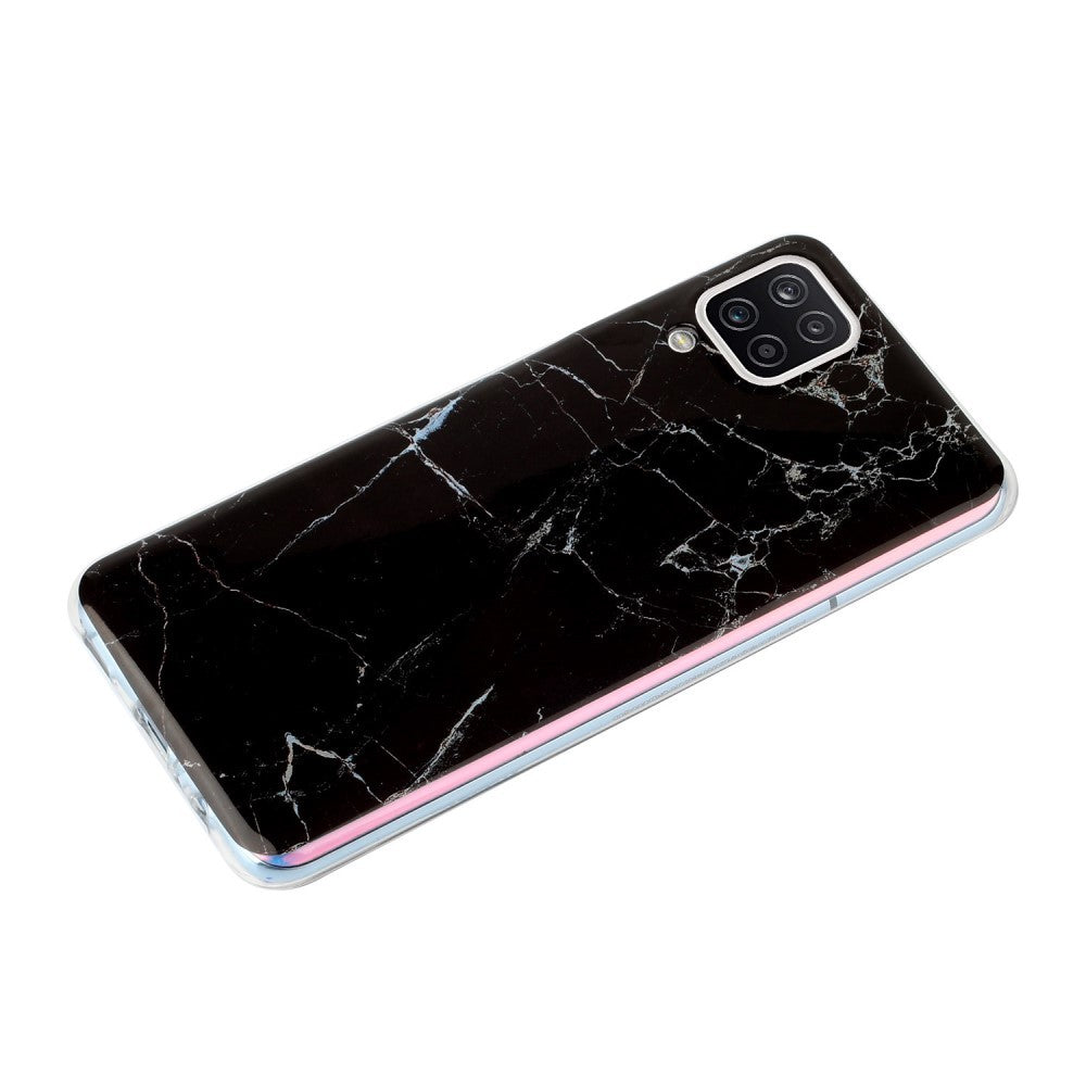Husa protectie pentru Apple iPhone XR Soft IMD TPU Marble Negru cu Suport inclus-5