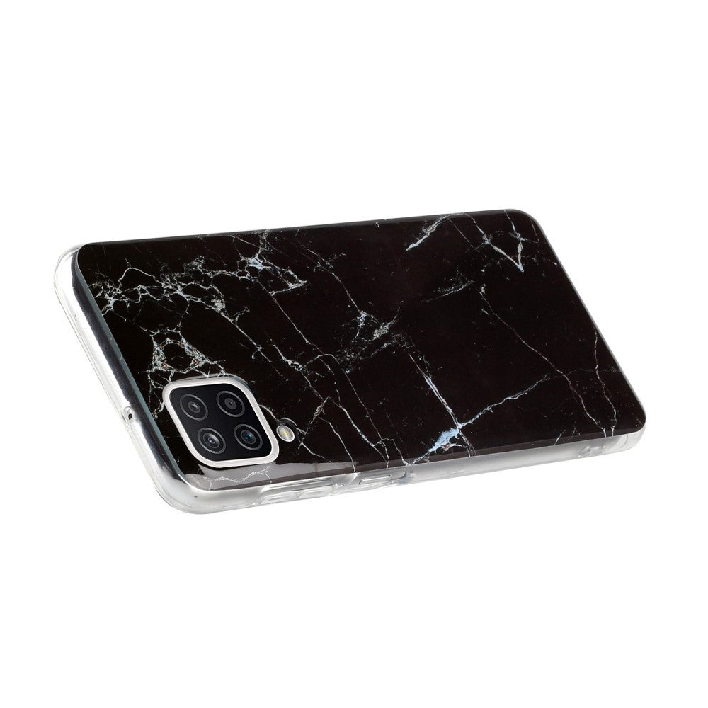 Husa protectie pentru Apple iPhone XR Soft IMD TPU Marble Negru cu Suport inclus-6