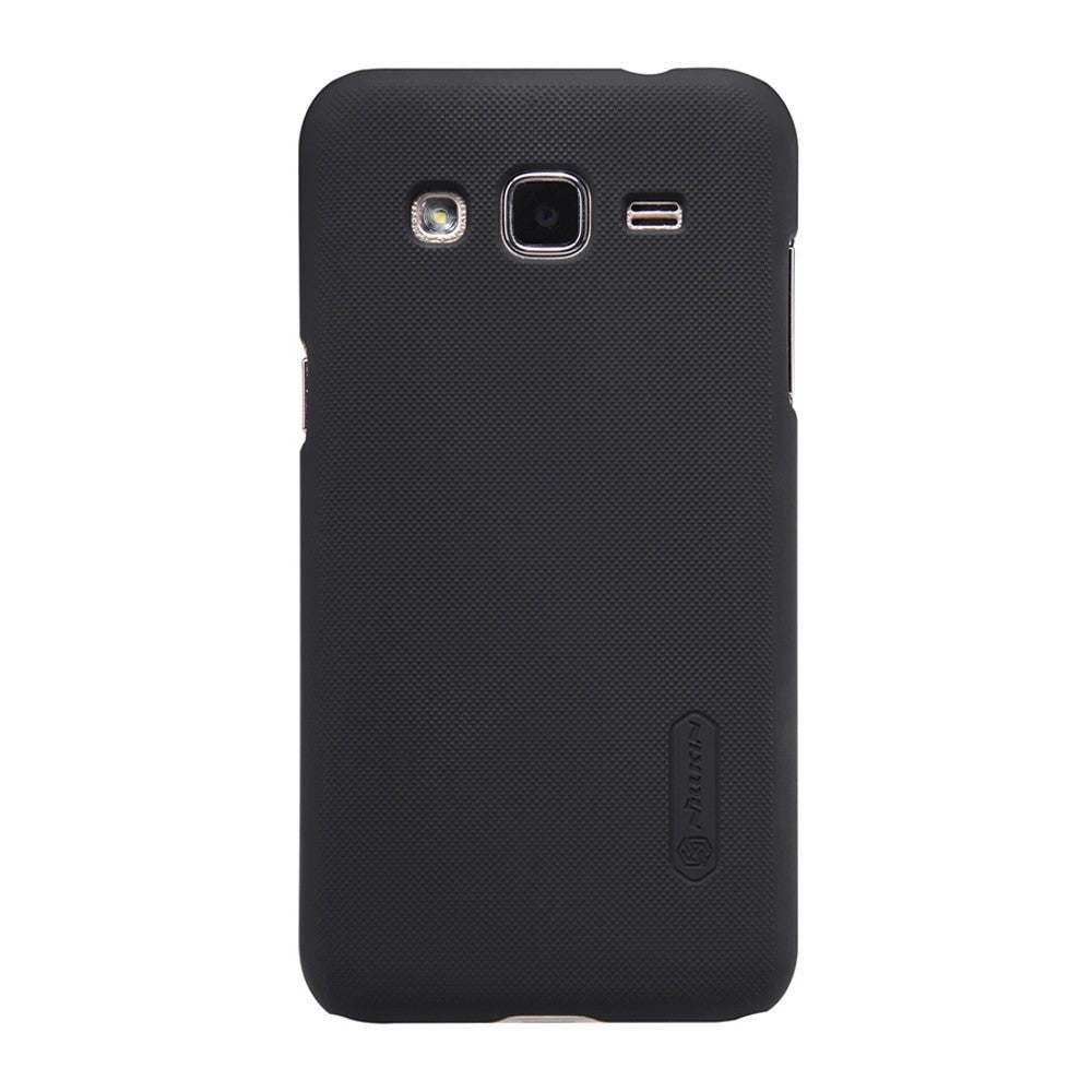 Husa Samsung Galaxy J2 2015 Nillkin Frosted Shield Negru + Folie de protectie-2