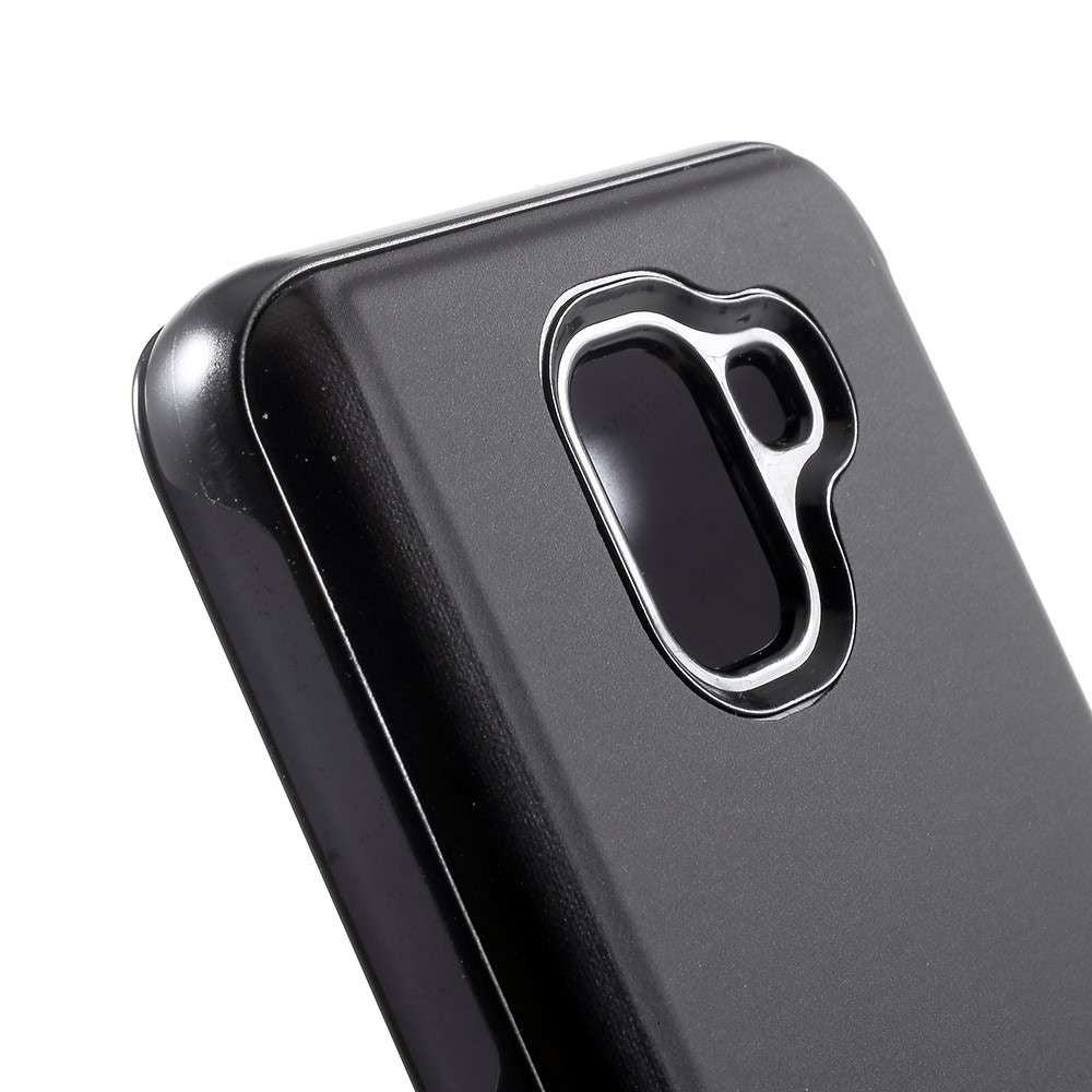 Husa Samsung Galaxy J6 Plus 2018 Flippy® Flip Cover Oglinda Negru-5