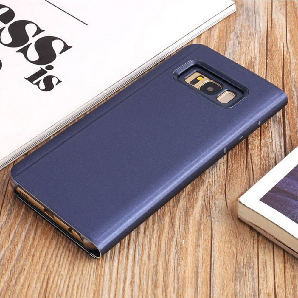 Husa Samsung Galaxy S8 Flip Cover Oglinda Albastru-2