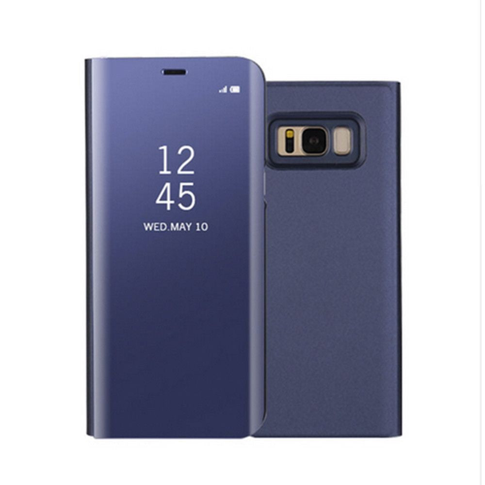 Husa Samsung Galaxy S8 Flip Cover Oglinda Albastru-3