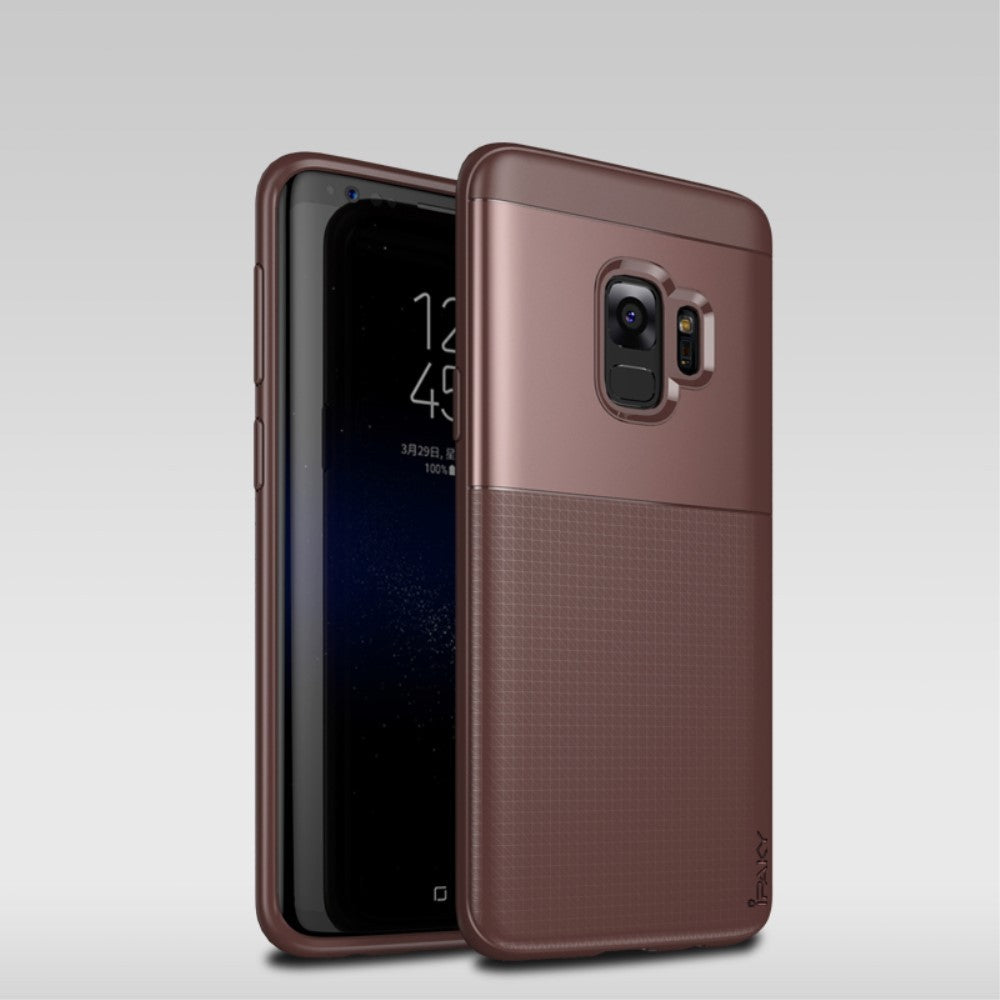 Husa Samsung Galaxy S9 Ipaky Elegant Grid Design TPU Hybrid Maro-3