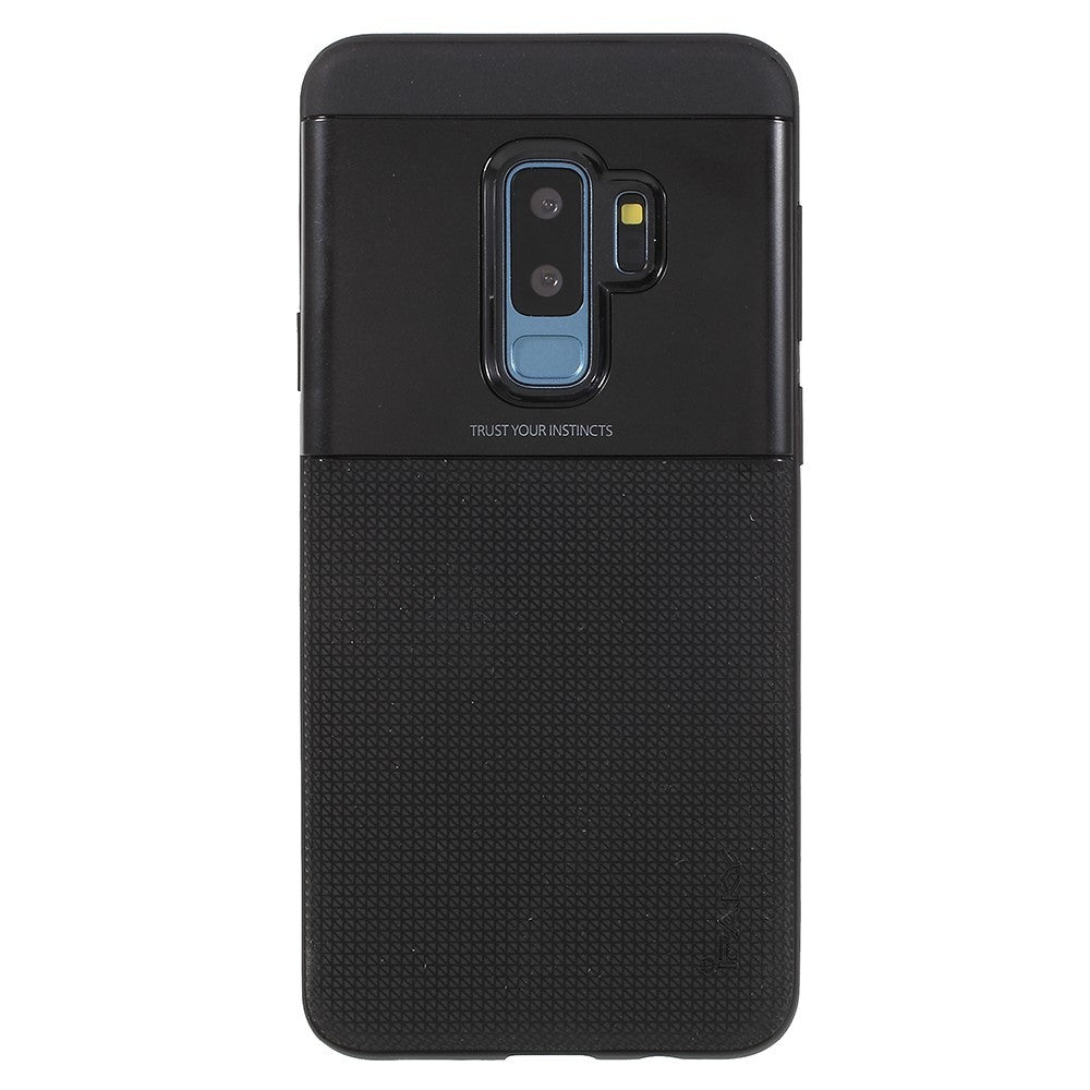 Husa Samsung Galaxy S9 Plus Ipaky Elegant Grid Design TPU Hybrid Negru-2