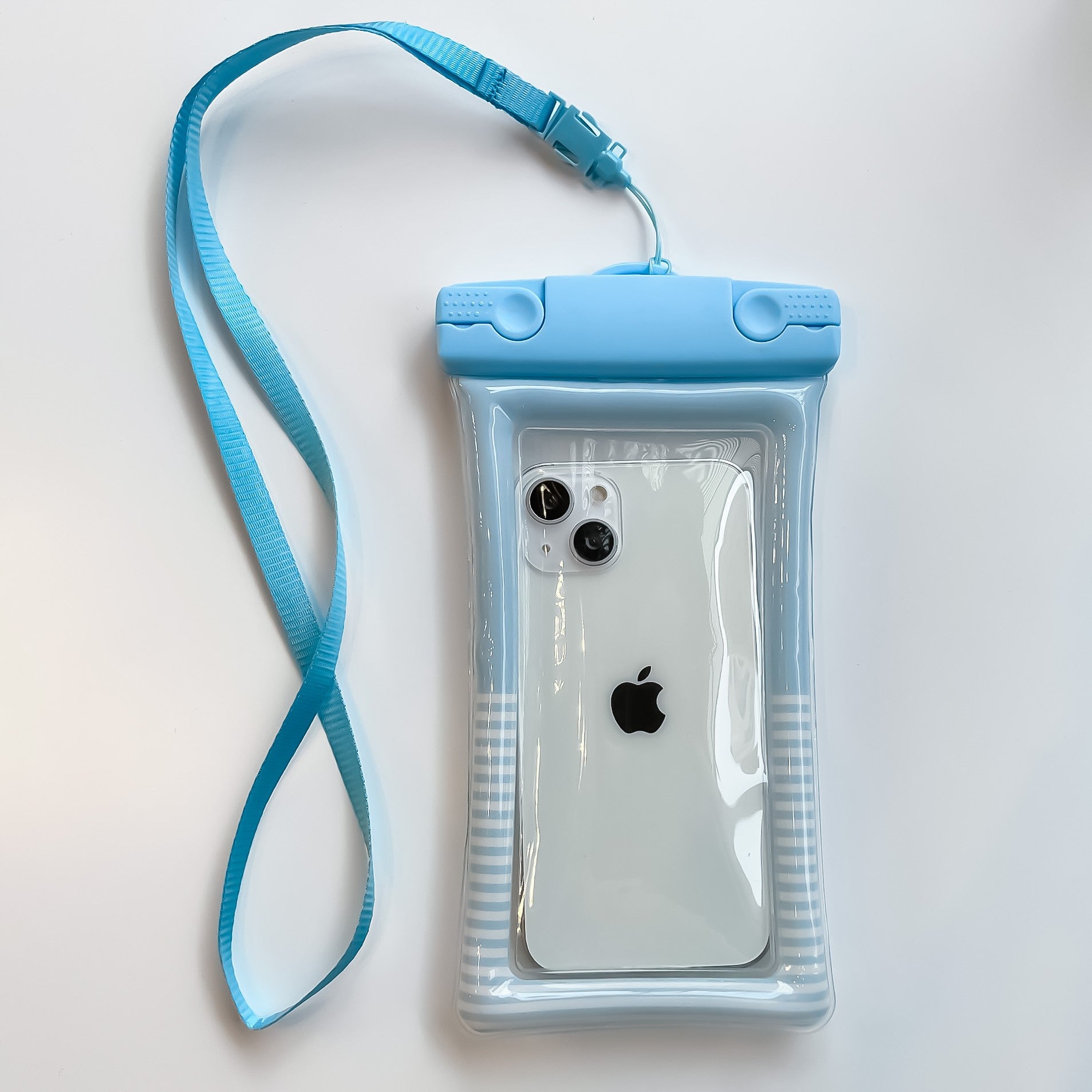 Husa subacvatica Cushion Waterproof Flippy, Snowproof, Universala, Dungata, cu Snur, pentru telefon sau documente, Bleu-1