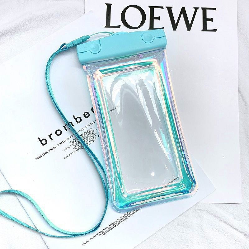 Husa subacvatica Holografica Waterproof Flippy, Snowproof, Universala, Impermeabila, cu Snur, pentru telefon sau documente, Bleu-4