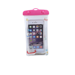 Husa subacvatica Kids Waterproof Flippy, Snowproof, Universala, cu Snur, pentru telefon sau documente, Bears, Roz-0