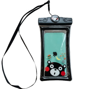 Husa subacvatica Mascot Waterproof Flippy, Snowproof, Universala, cu Snur, pentru telefon sau documente, Bear, Negru-0