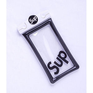 Husa subacvatica Mascot Waterproof Flippy, Snowproof, Universala, cu Snur, pentru telefon sau documente, Sup, Alb-Negru-0
