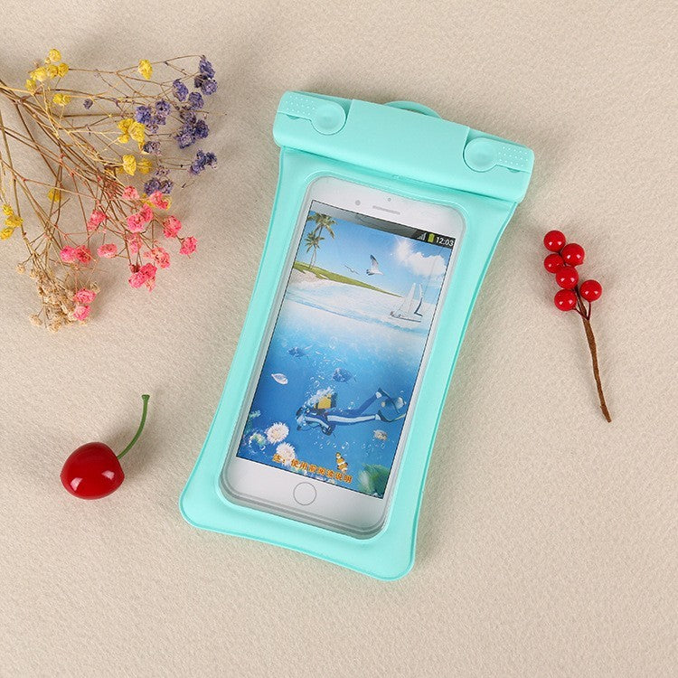 Husa subacvatica Matte Cushion Waterproof Flippy, Snowproof, Universala, cu Snur, pentru telefon sau documente, Verde Menta-2