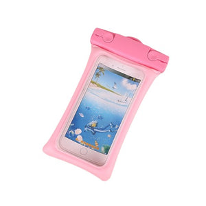 Husa subacvatica Matte Cushion Waterproof Flippy, Snowproof, Universala, cu Snur, pentru telefon sau documente, Roz-0