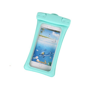 Husa subacvatica Matte Cushion Waterproof Flippy, Snowproof, Universala, cu Snur, pentru telefon sau documente, Verde Menta-0