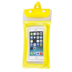 Husa subacvatica Zip Waterproof Flippy, Snowproof, Universala, Impermeabila, cu Snur, pentru telefon sau documente, Galben-0