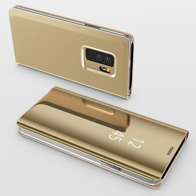 Husa Tip Carte, Flippy, Compatibila cu Huawei Mate 10 Lite, Flip Cover Oglinda, Auriu-5