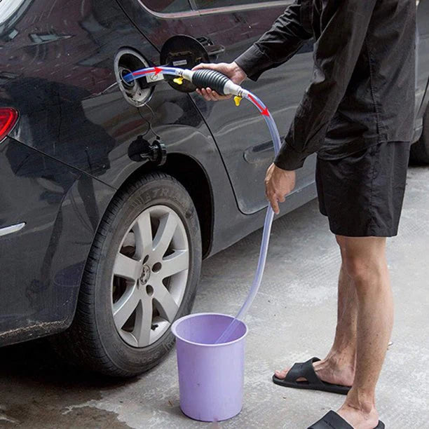 Ofertă 1+1 – Pompă manuală tip sifon pentru transfer lichide, cu furtun 2 m