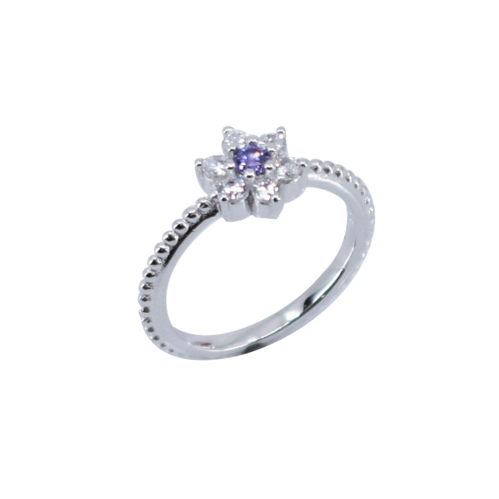 Inel Argint 925 Floare cu Zirconii, Marime 54-2