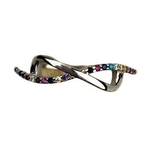 Inel Argint 925, Infinit Mare cu Zirconiu Colorat M 56-0