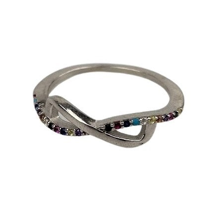 Inel Argint 925, Infinit Mare cu Zirconiu Colorat M 56-2