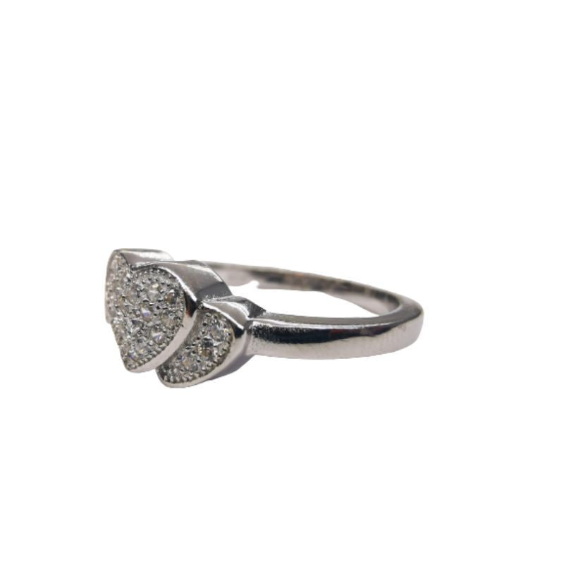 Inel, Jolie Silver, Argint 925 Inimi cu Pietre M 54-1