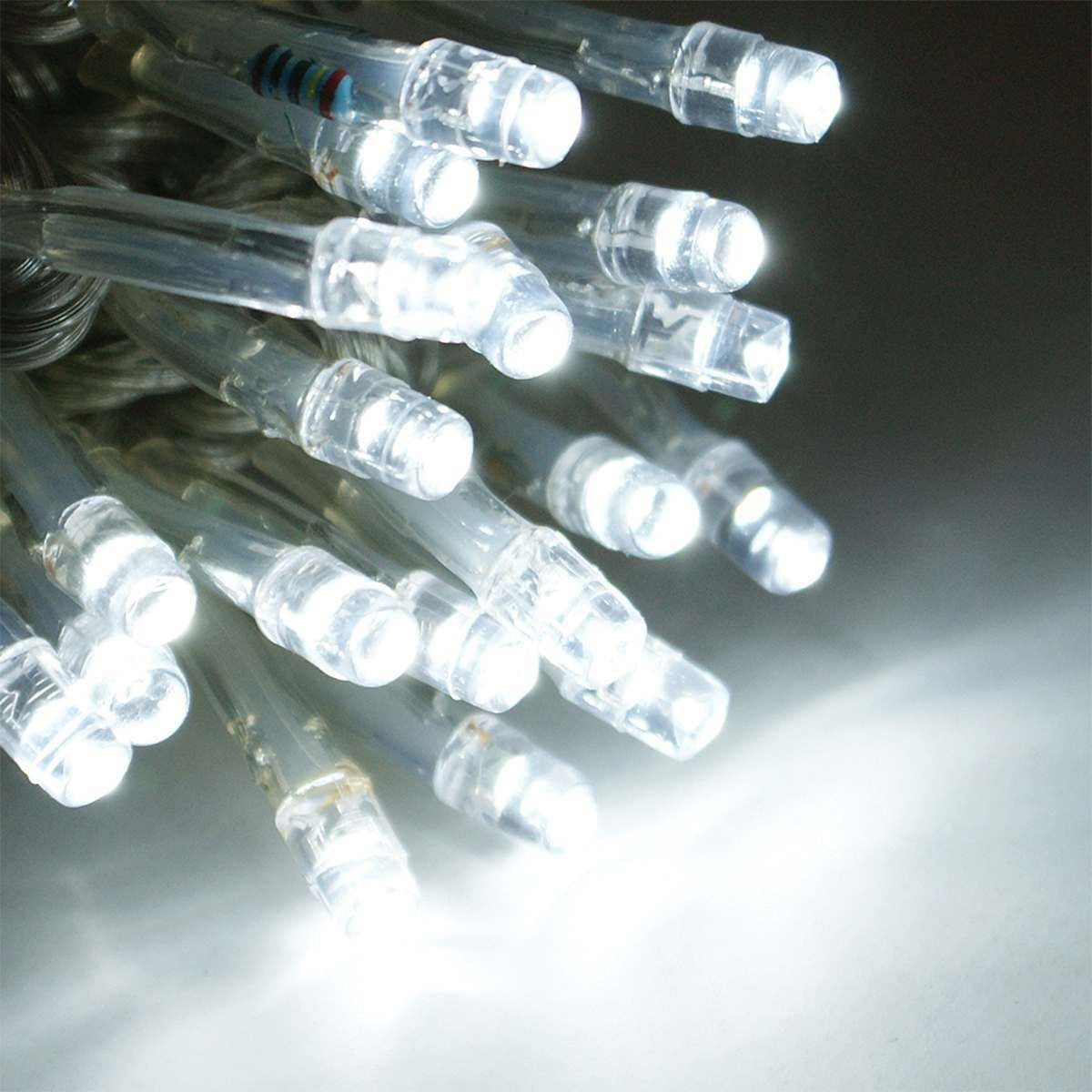 Instalatie Craciun, 10 m, 100 Led-uri ,Liniara, Alb rece, 8 jocuri de lumini, Transformator, Interconectabila, Prelungitor 5 m inclus, Fir Transparent, Flippy-3