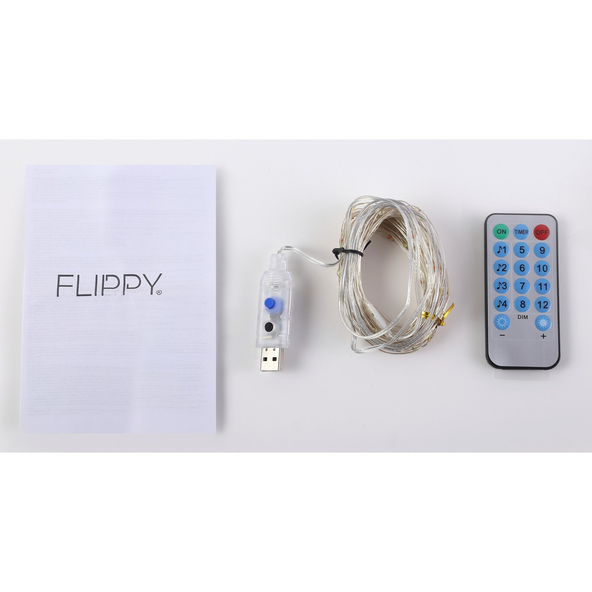 Instalatie Craciun, 10 metri, 100 LED-uri, alb cald, telecomanda 8 functii, USB, fir cupru, liniar, interior/exterior, Flippy-7