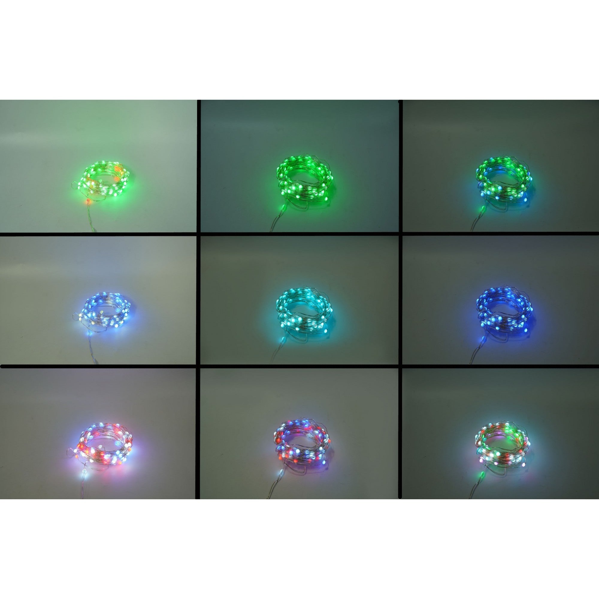 Instalatie Craciun, 10 metri, 100 LED-uri, telecomanda 32 de functii, multicolor RBG, fir cupru, USB, interior, Flippy-5