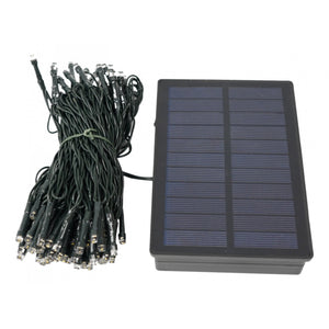 Instalatie Craciun, 12 metri, 100 de LED-uri, alb cald, cu energie solara, fir de cupru, liniar, interior/exterior, Flippy-0