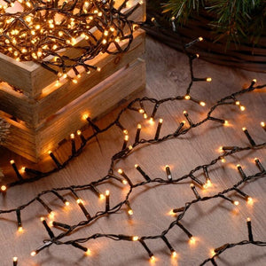 Instalatie Craciun, 20 metri, 200 de LED-uri, alb cald, cu energie solara, fir de cupru, liniar, interior/exterior, Flippy-0