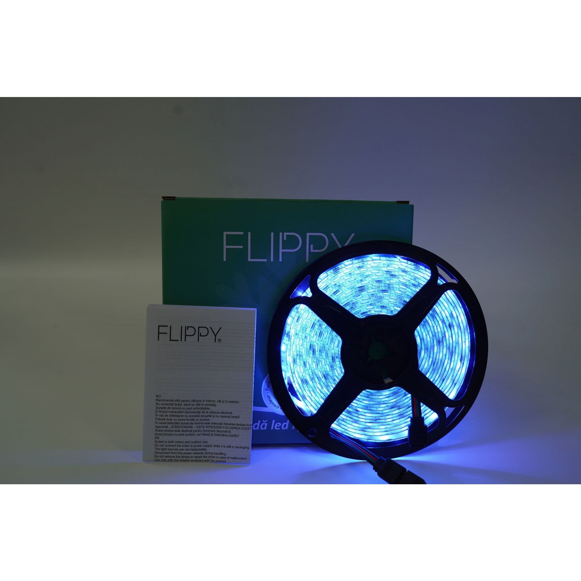 Kit Banda Led RGB SMD 5050 cu Transformator inclus Flippy - Lungime 5 M, 270 LED-uri, Telecomanda 44 taste, pentru TV, PC, Auto, IP65, Lumina Ambientala-8