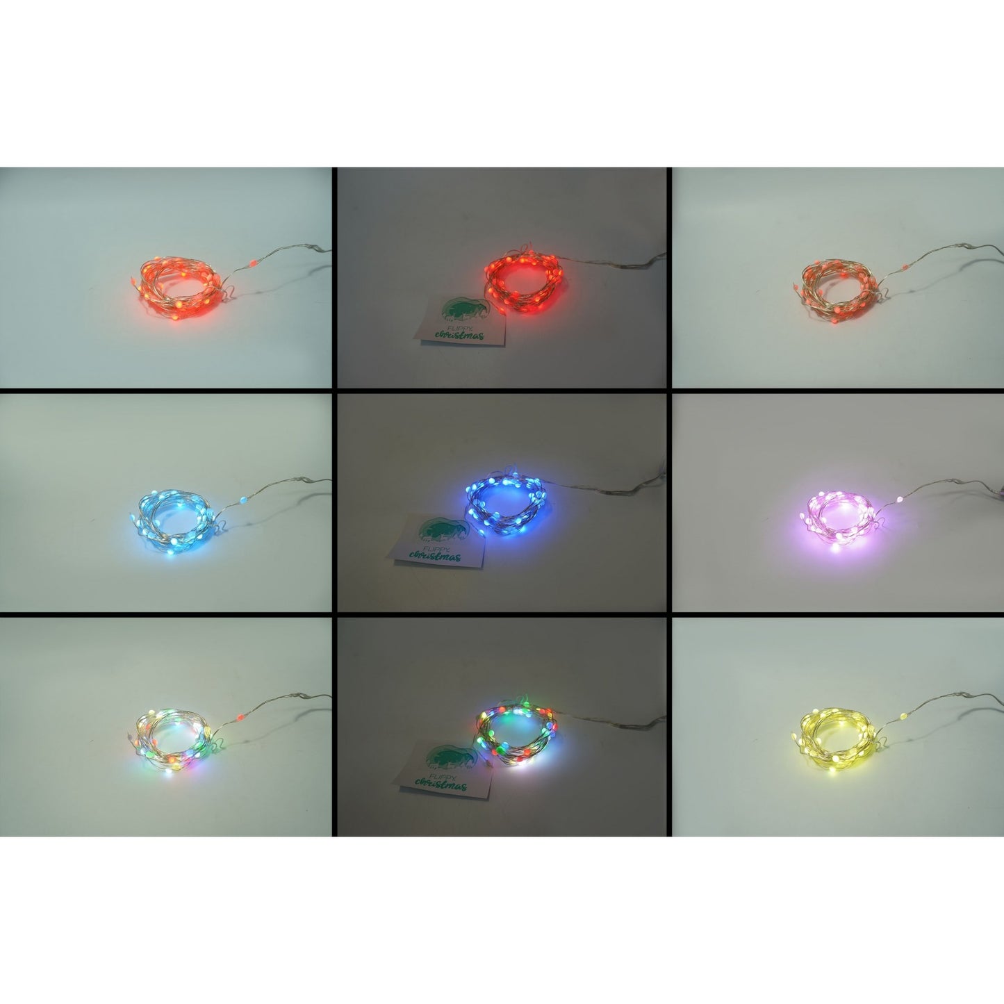 Instalatie Craciun, 5 metri, 50 LED-uri, telecomanda 32 de functii, multicolor RBG, fir cupru, USB, interior, Flippy-5