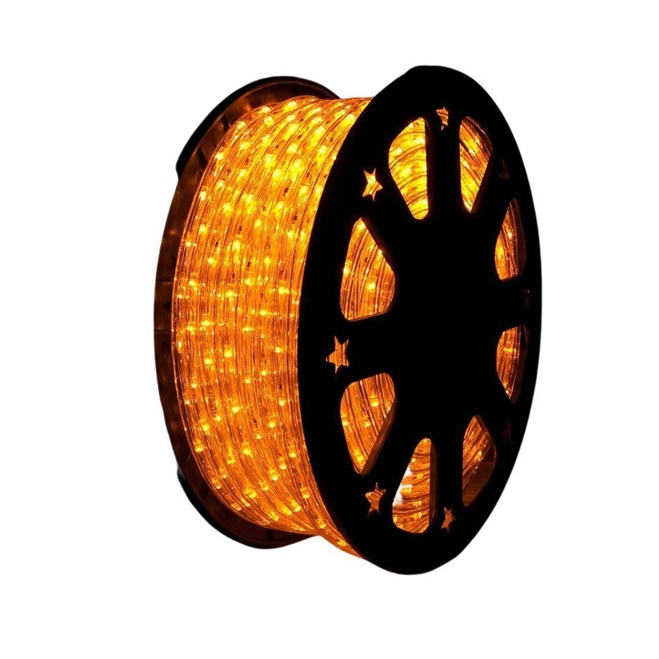 Instalatie Craciun, 6 m, 144 Led-uri ,Furtun Luminos, Alb cald, 8 jocuri de lumini, Transformator, Sectionabila, 220 V, Flippy-0