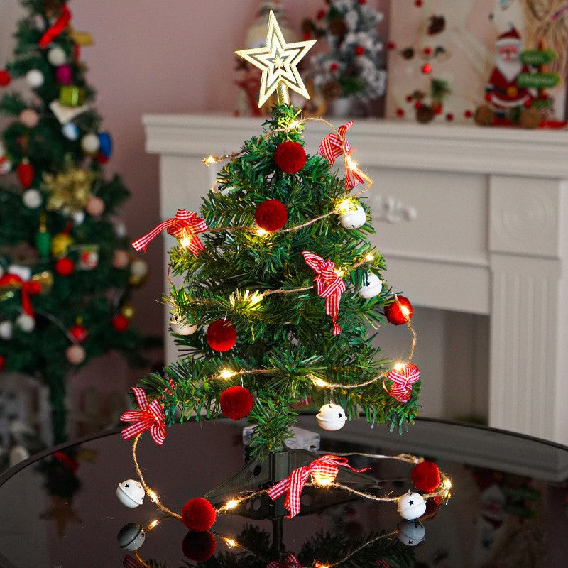 Instalatie Craciun cu baterii, 2 metri, 20 LED-uri tip clopotei si mingiute, Alb Cald, Flippy-5