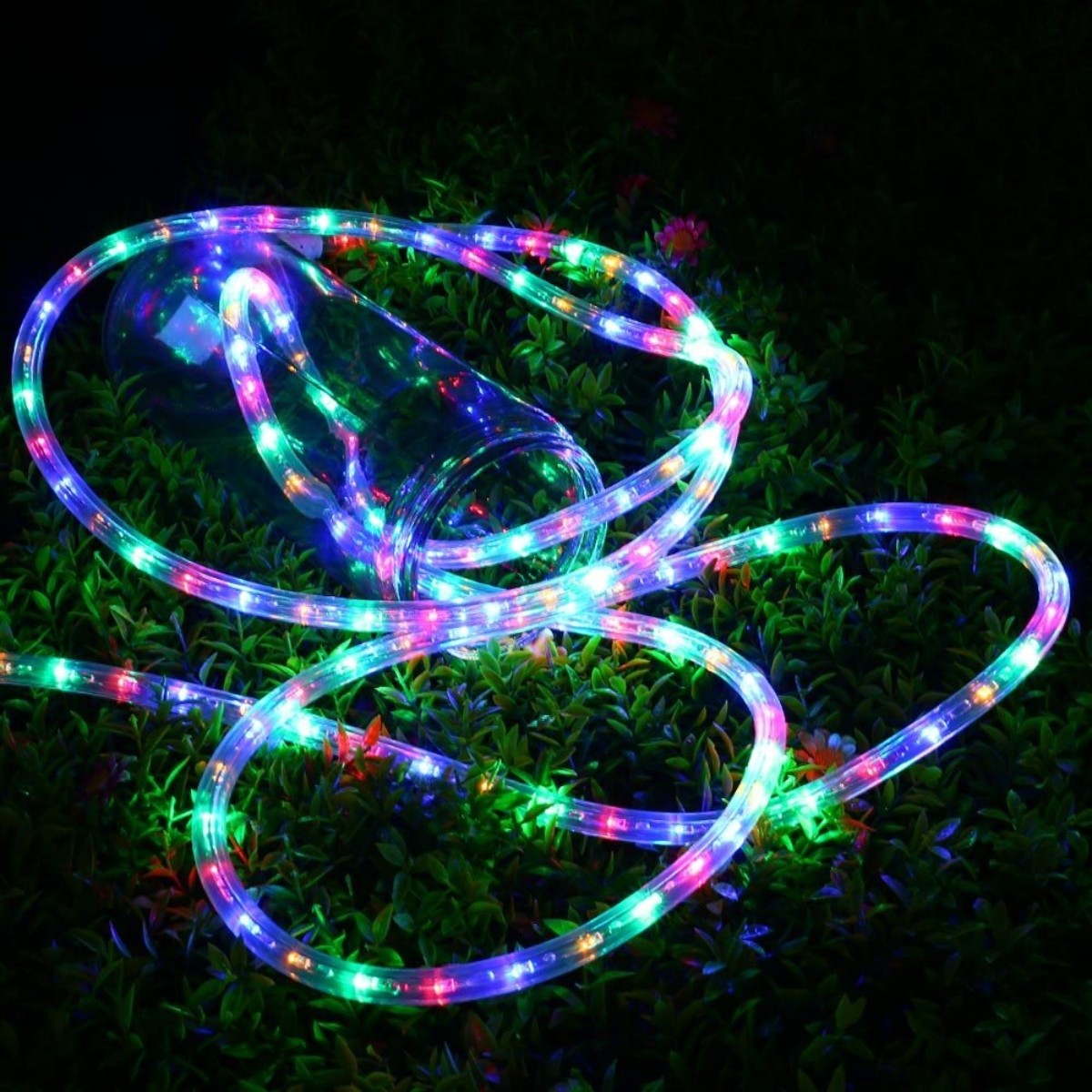 Instalatie Craciun Furtun Luminos Flippy, 10 m, 100 LED-uri, Alb Cald, Baterii-2