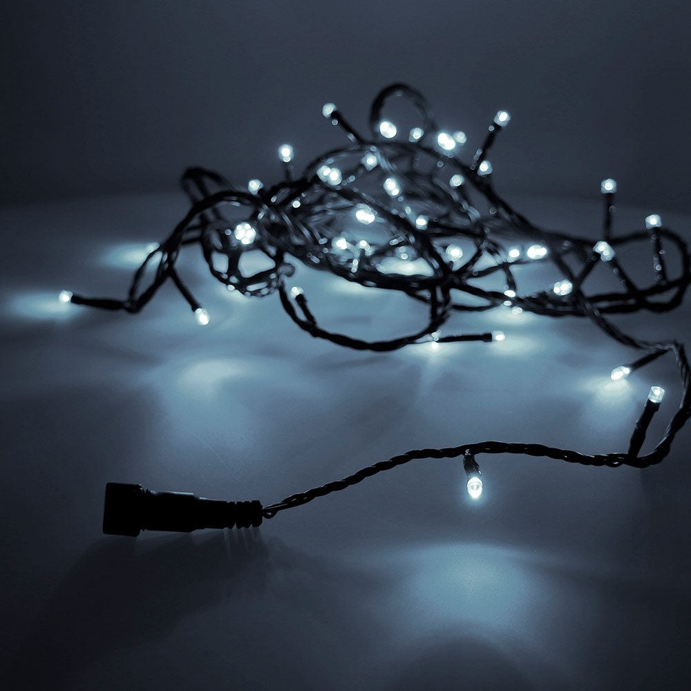Instalatie Craciun Profesionala de Exterior IP65, 30 m, 300 Led-uri Mari ,Liniara, Alb rece, Interconectabila, Prelungitor 1.5 m inclus, Fir Negru, Flippy-0