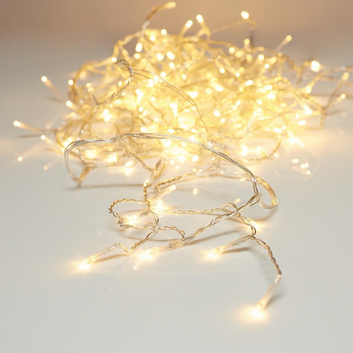 Instalatie Craciun Turturi, IP44, 6 m, 192 Led-uri ,Perdea Franjurata, Alb cald, 8 jocuri de lumini, Transformator 31 V, Putere 9 W cu telecomanda, Interconectabila, Interior/Exterior, Prelungitor 5 m inclus, Fir Transparent, Flippy-2