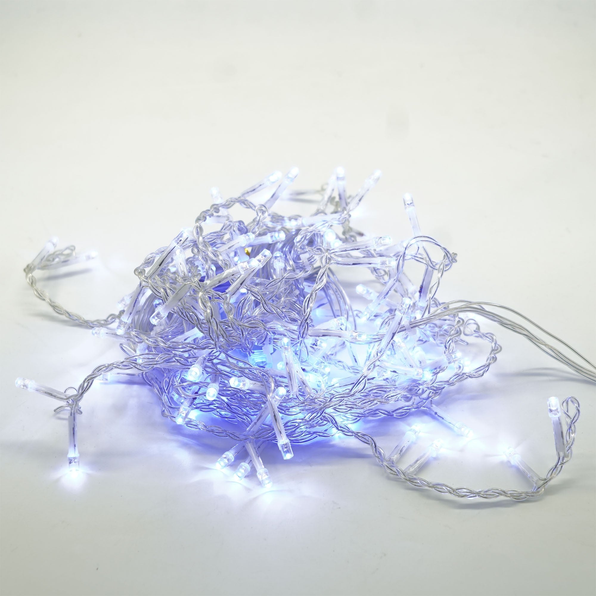 Instalatie Craciun Yoto, Tip Franjuri/Turturi, 4 m, 120 LED-uri, Prelungitor 1.5 m, 8 Jocuri de Lumini, Interconectabila, Conectare la Retea, Fir transparent, Interior/Exterior, Albastru-7