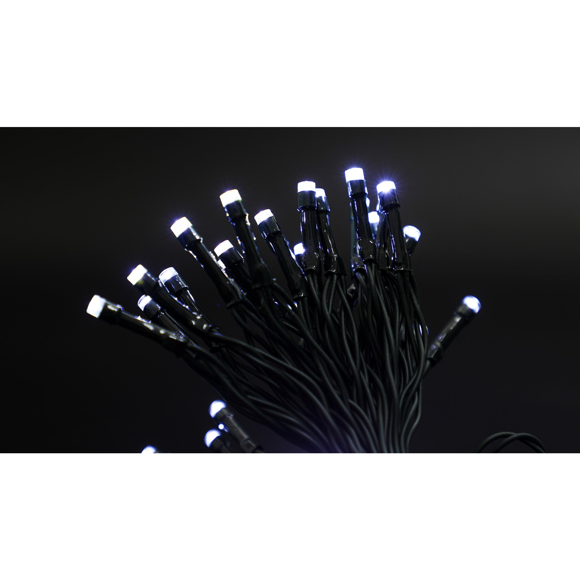 Instalatie de Craciun cu Baterii Tip Liniar, 2 jocuri de lumini, Fir Verde 5 m 50 LED -uri, Alb Rece-7