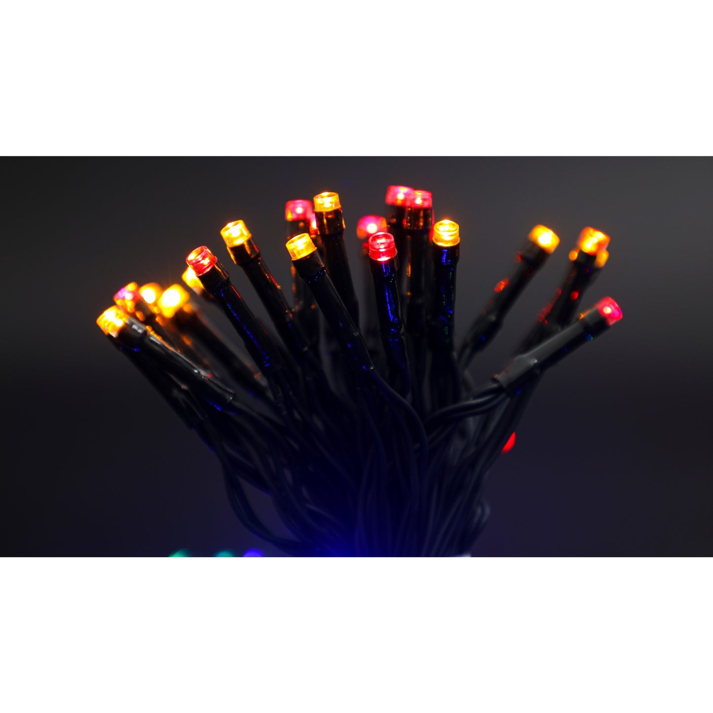 Instalatie de Craciun cu Baterii Tip Liniar, 2 jocuri de lumini, Fir Verde 5 m 50 LED -uri, Multicolor-7