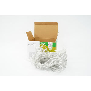 Instalatie de Craciun Flippy® Tip Franjuri cu Flash, Sectiune 5 m, 143 LED-uri, Interconectabila, Fir Transparent, Alb Cald-0