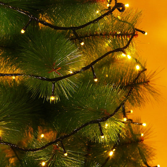 Instalatie de Craciun Flippy® Tip Liniara, Fir Negru, 24 m, 300 LED-uri, Interconectabila, Alb Cald-1