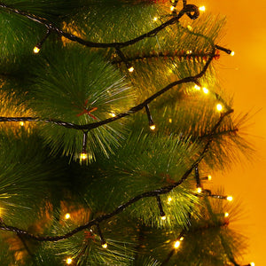 Instalatie de Craciun Flippy® Tip Liniara, Fir Negru, 24 m, 300 LED-uri, Interconectabila, Alb Cald-0