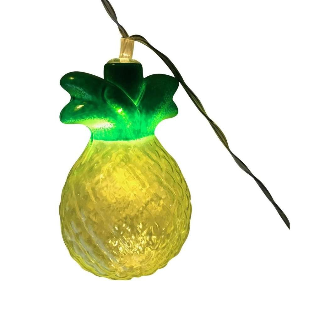 Instalatie de Craciun, Flippy®, Tip Sir cu Baterii, 1.5 m, 10 LED-uri, Model Ananas, Galben-4