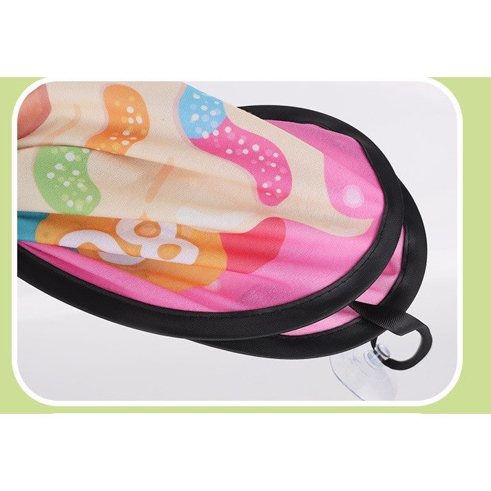 Joc Darts Flippy pentru Copii, Placa Pliabila 70 cm, 8 Mingii Velcro/Scai Simple, 2 Mingii Luminoase, Model Acadele, Roz-8