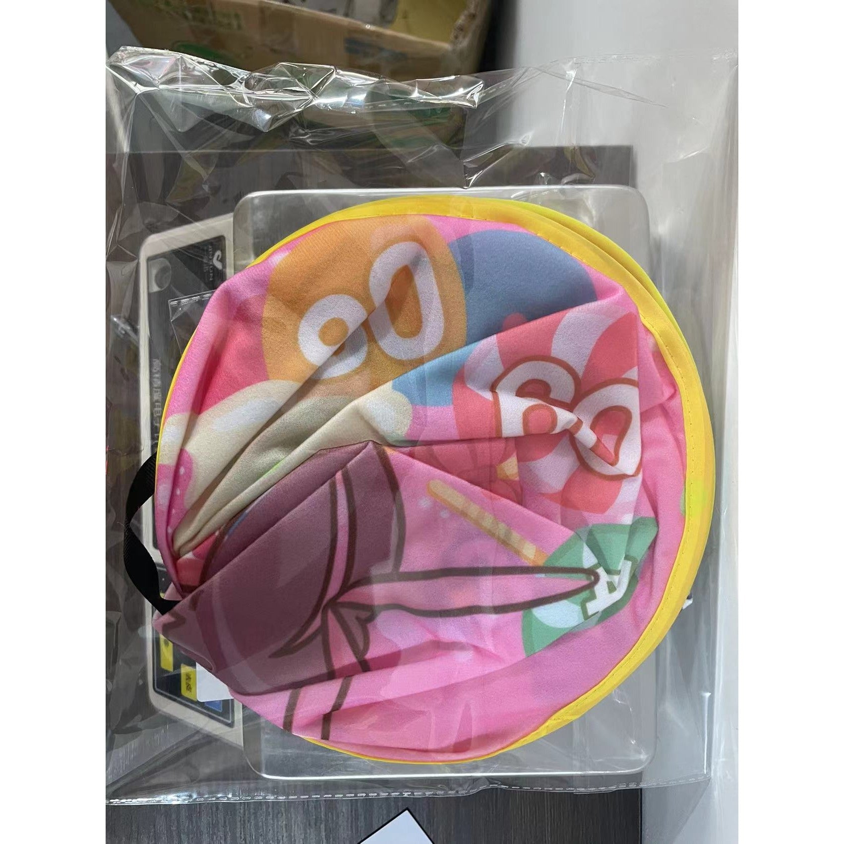 Joc Darts Flippy pentru Copii, Placa Pliabila 70 cm, 8 Mingii Velcro/Scai Simple, 2 Mingii Luminoase, Model Acadele, Roz-9