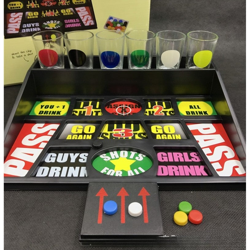 Joc de baut cu banuti Flippy, Pahare de Shot din Sticla Incluse, distractiv si interactiv, 23x28 cm, multicolor-1