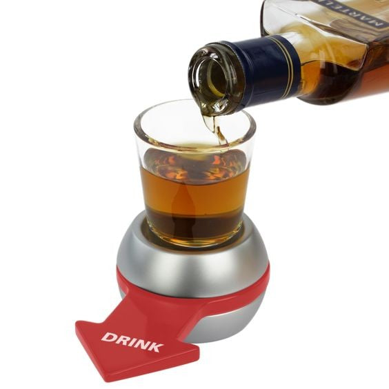 Joc de baut Drink Spin Flippy, 10.3 x 11.5 cm, Pahar de Shot din Sticla, gri-4