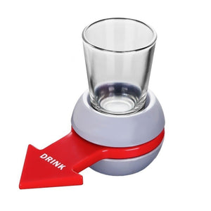 Joc de baut Drink Spin Flippy, 10.3 x 11.5 cm, Pahar de Shot din Sticla, gri-0